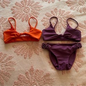 Mikoh girls Bikini (2 tops and 1 bottom).